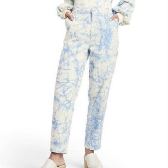 Rachel Comey x Target - Womens Marble Print High-Rise Tapered Jeans Size 8 NWT - Picture 1 of 3
